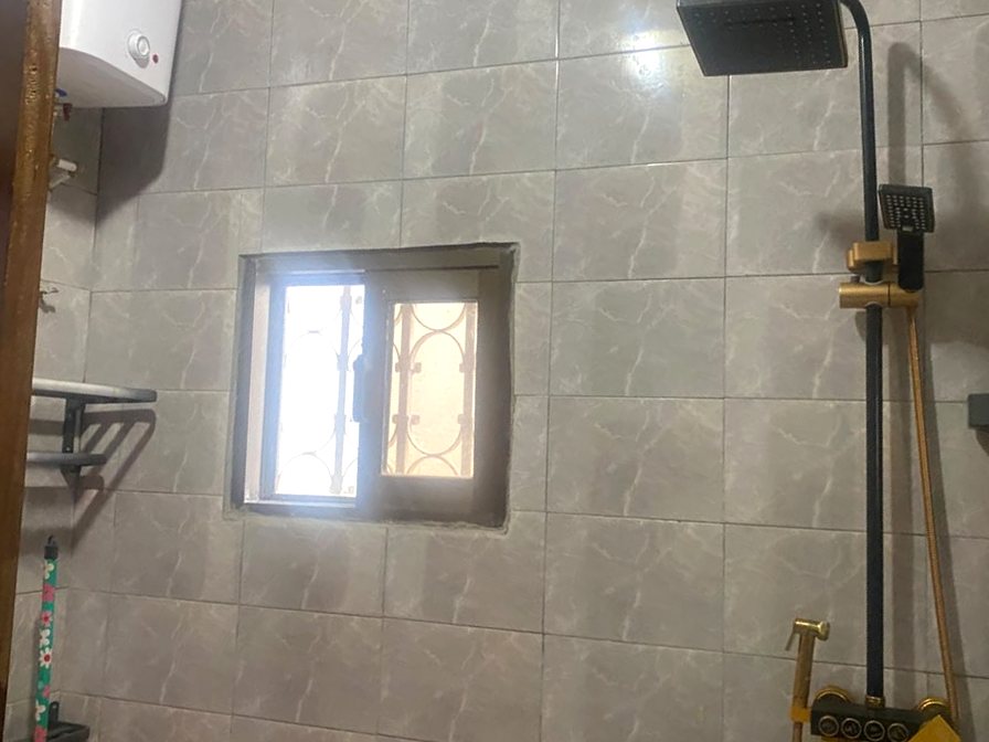 Bathroom with rain shower
